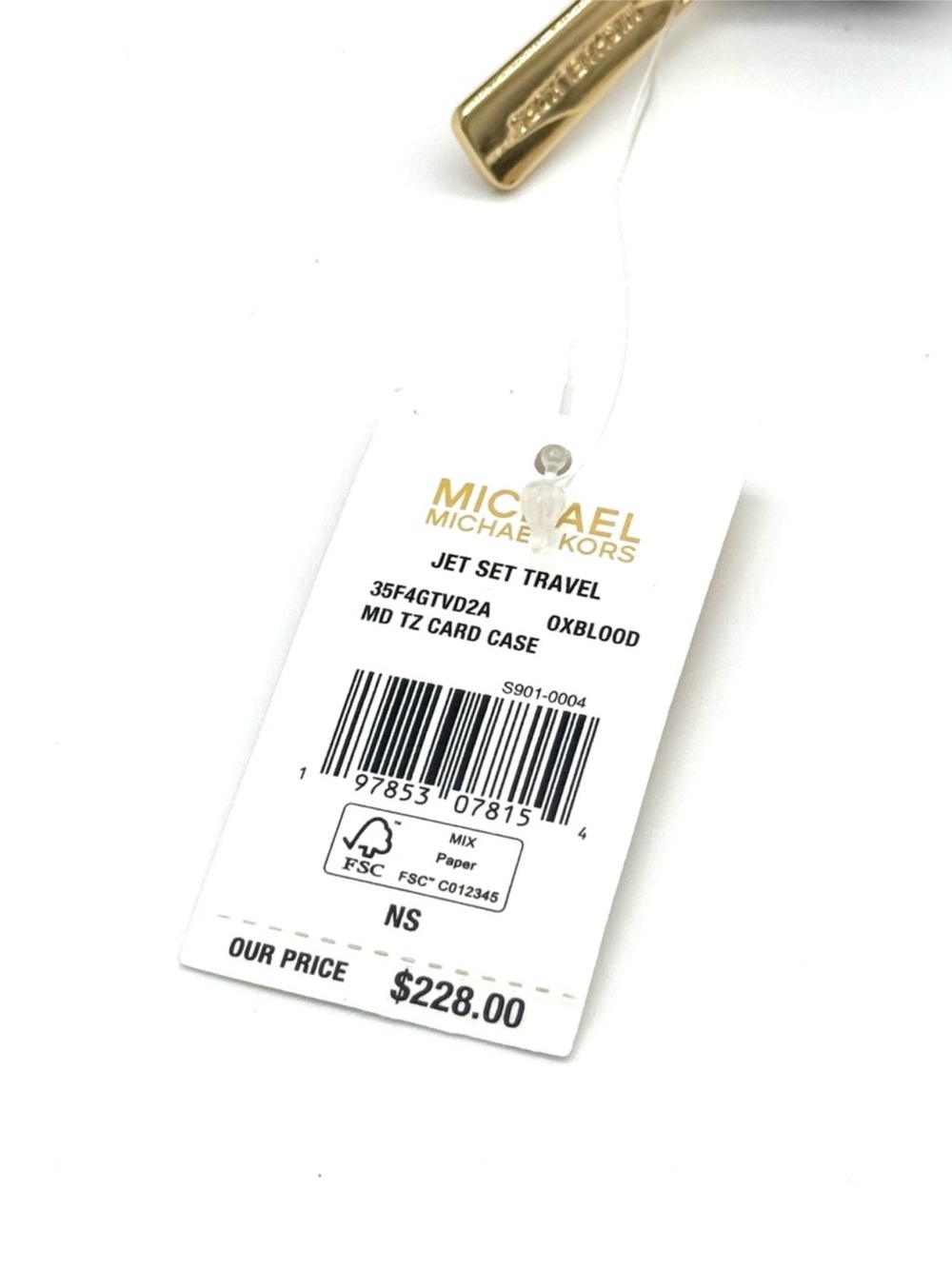 Michael Kors Medium Logo Card Case Wallet Ox Blood Multi - Picture 7 of 7